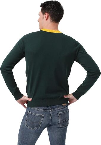 FOCO Men's NFL Big Logo Two Tone Knit Sweater in Saudi Arabia