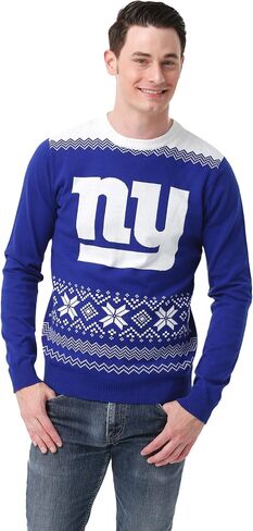 FOCO Men's NFL Big Logo Two Tone Knit Sweater in Saudi Arabia