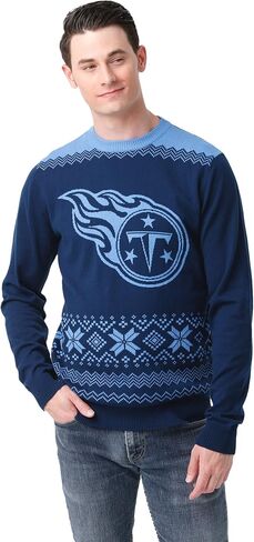 FOCO Men's NFL Big Logo Two Tone Knit Sweater in Saudi Arabia