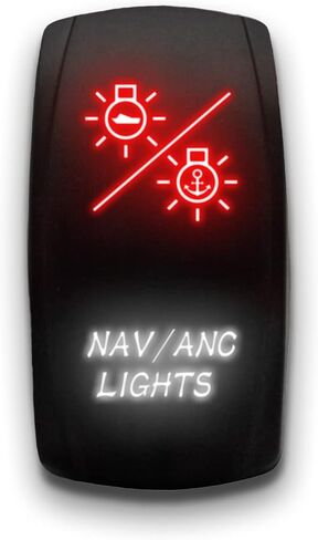 NAV ANC Lights - Blue - Laser Etched Toggle Switch 20A 12V - Vertical Rocker Switch 5-Pin DPST in Saudi Arabia