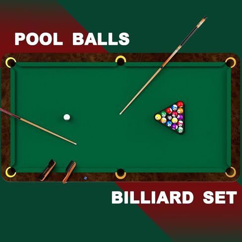 Liliful Pool Table Accessories Billiards Accessories Billiard Pool Balls with Triangle and Diamond Ball Holder Cue Chalks Pool Cue Tip Pool Sticks Pool Table Brush Set (Classic Style) in Saudi Arabia