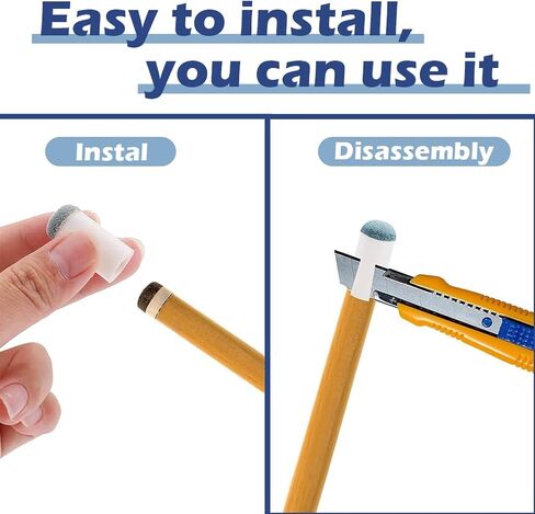 40 قطعة من أطراف عصا البلياردو سهلة الارتداء، 4 مقاسات بديلة، أطراف سهلة الارتداء، 9 مم/10 مم/12 مم/13 مم، مجموعة بديلة لعشاق البلياردو in Kuwait