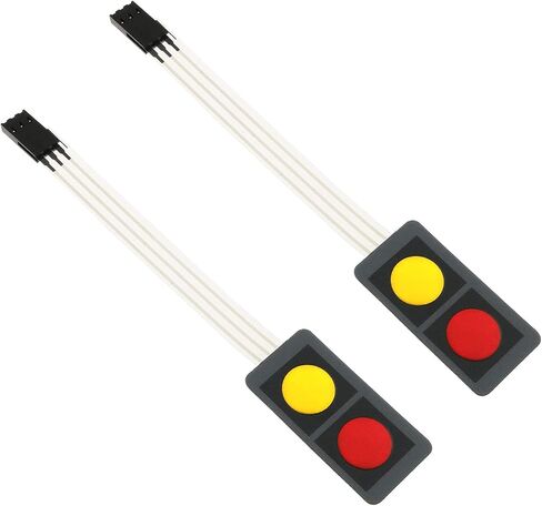 E-outstanding 2Pcs Ultra Thin Keyboard Matrix Membrane Switch 2 Keys, Red and Yellow 2 Buttons in Saudi Arabia
