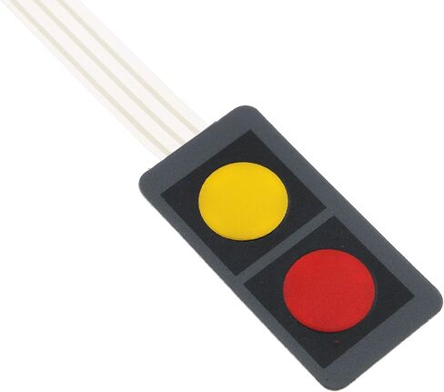E-outstanding 2Pcs Ultra Thin Keyboard Matrix Membrane Switch 2 Keys, Red and Yellow 2 Buttons in Saudi Arabia