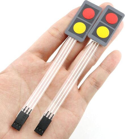 E-outstanding 2Pcs Ultra Thin Keyboard Matrix Membrane Switch 2 Keys, Red and Yellow 2 Buttons in Saudi Arabia