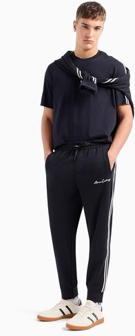 A｜X ARMANI EXCHANGE Men's Signature Logo Stretch Poly Viscose Jogger Pants in Saudi Arabia