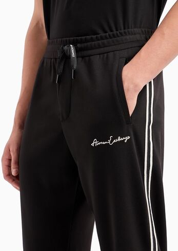 A｜X ARMANI EXCHANGE Men's Signature Logo Stretch Poly Viscose Jogger Pants in Saudi Arabia