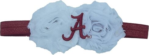 عصابة رأس للأطفال من Divine Creations NCAA Alabama Crimson Tide UnFRAYgettable Flower Baby، مقاس واحد، قرمزي in Kuwait