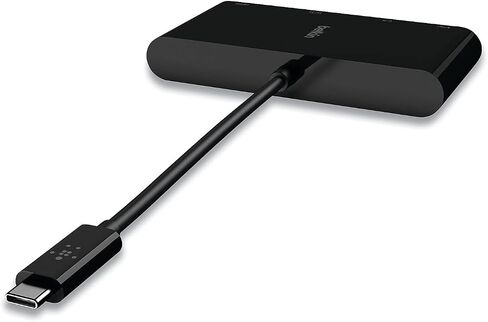 بلكين ،USB-C ،محول وسائط متعددة ،HDMI/Ethernet/USB-A/USB-C/VGA ،4.33 بوصة ،أسود in Kuwait