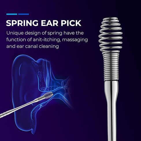 Ear Wax Removal Stainless Steel 360° Spiral Ear Care Tools in Kuwait