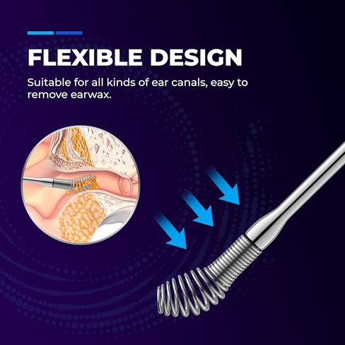 Ear Wax Removal Stainless Steel 360° Spiral Ear Care Tools in Kuwait