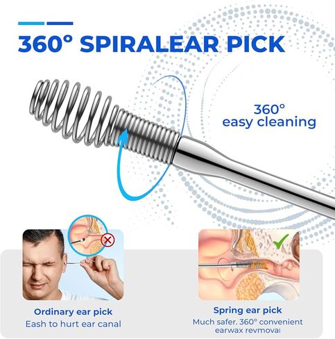 Ear Wax Removal Stainless Steel 360° Spiral Ear Care Tools in Kuwait