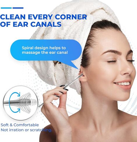 Ear Wax Removal Stainless Steel 360° Spiral Ear Care Tools in Kuwait
