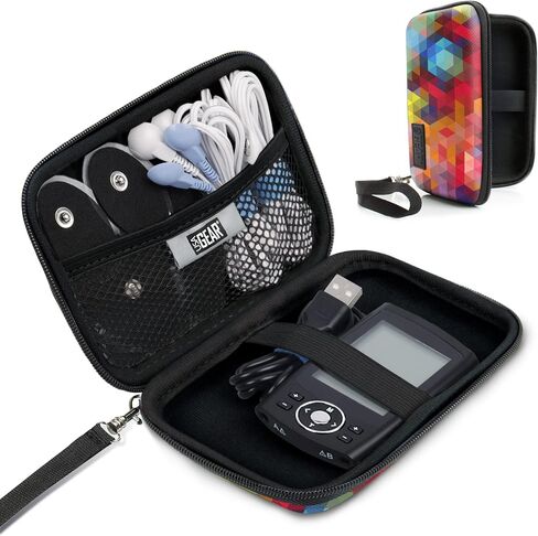 USA GEAR Small Travel Case for TENS Unit Muscle Stimulators Compatible with Belifu, HiDow, AUVON 2 Output Units - Case for TENS Unit, TENS Unit Pads, Cables - Scratch Resistant Interior (Case Only) in Saudi Arabia