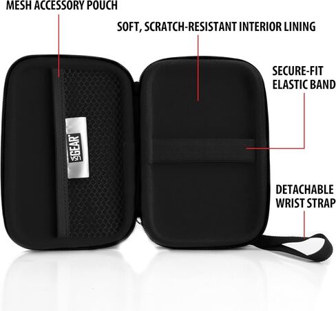 USA GEAR Small Travel Case for TENS Unit Muscle Stimulators Compatible with Belifu, HiDow, AUVON 2 Output Units - Case for TENS Unit, TENS Unit Pads, Cables - Scratch Resistant Interior (Case Only) in Saudi Arabia