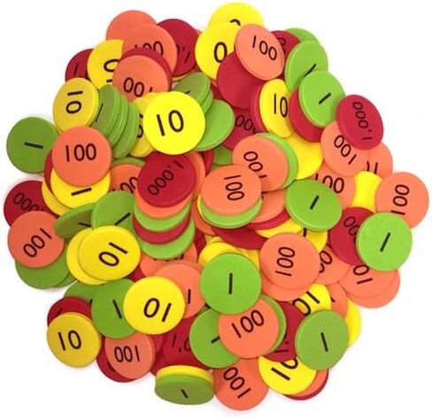 أقراص EAI Education QuietShape Foam Place Value من الواحد إلى الآلاف: مجموعة من 160 in Saudi Arabia