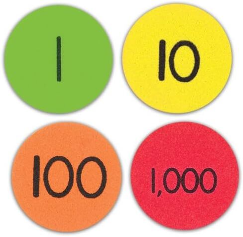 أقراص EAI Education QuietShape Foam Place Value من الواحد إلى الآلاف: مجموعة من 160 in Saudi Arabia