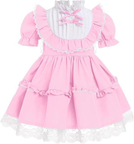 ODASDO Baby Girls Toddler Kids Vintage Ruffle Short Sleeve Bowknot A-line Pageant Birthday Party Dress with Headband Set 1-5T in Saudi Arabia