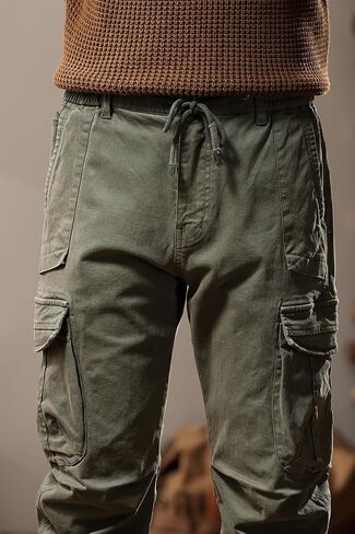 Men's Casual Cargo Pants Military Army Camo Combat Work Pants Slim Fit with Pockets Stretch Outdoor Jogger in Saudi Arabia