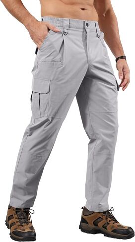سراويل Lexiart الرجالية للمشي لمسافات طويلة، سراويل عسكرية تكتيكية خفيفة الوزن مضادة للتمزق للاستخدام الخارجي، سراويل العمل in Kuwait