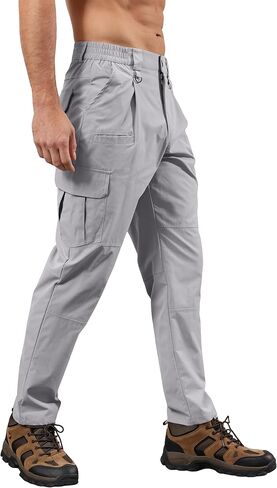 سراويل Lexiart الرجالية للمشي لمسافات طويلة، سراويل عسكرية تكتيكية خفيفة الوزن مضادة للتمزق للاستخدام الخارجي، سراويل العمل in Kuwait