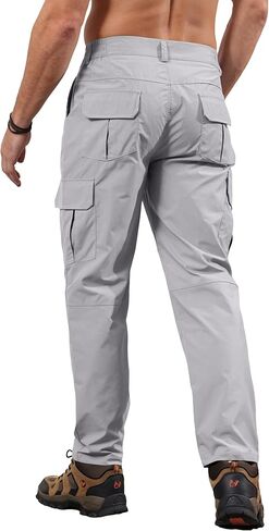 سراويل Lexiart الرجالية للمشي لمسافات طويلة، سراويل عسكرية تكتيكية خفيفة الوزن مضادة للتمزق للاستخدام الخارجي، سراويل العمل in Kuwait