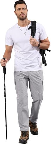 سراويل Lexiart الرجالية للمشي لمسافات طويلة، سراويل عسكرية تكتيكية خفيفة الوزن مضادة للتمزق للاستخدام الخارجي، سراويل العمل in Kuwait