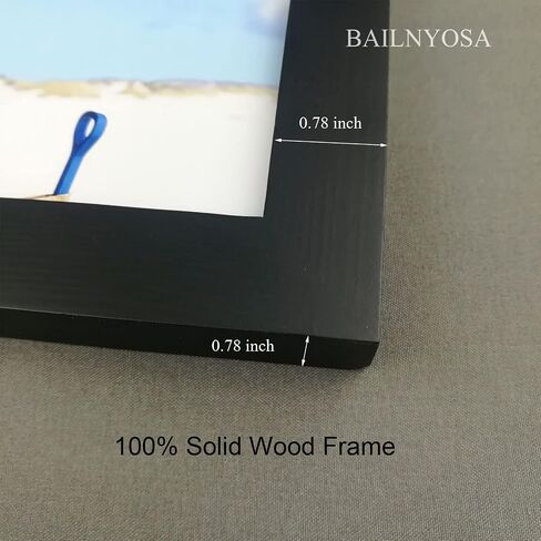 Wood Picture Frame - 5 X 5 inch Black Wooden Photo Frame - Made of Real Wood With plexiglass Photo Protection - Wall Hanging And Table Standing Display(Black) in Saudi Arabia