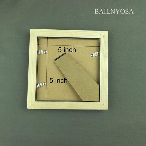 Wood Picture Frame - 5 X 5 inch Black Wooden Photo Frame - Made of Real Wood With plexiglass Photo Protection - Wall Hanging And Table Standing Display(Black) in Saudi Arabia