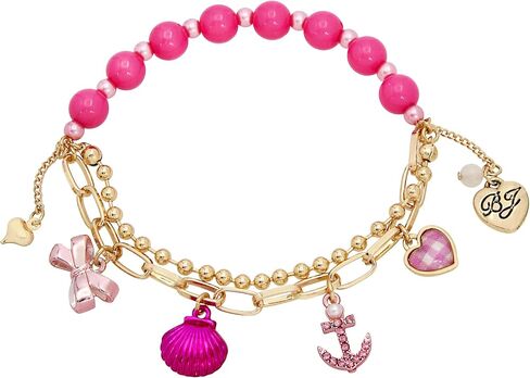 Betsey Johnson Womens Seashell & Anchor Charm Stretch Bracelet in Saudi Arabia