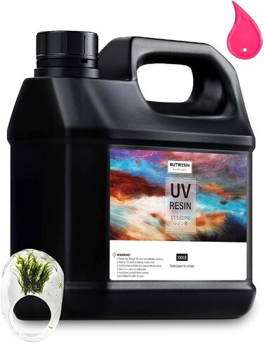 UV Resin 1000g UV Epoxy Resin Crystal Clear Ultraviolet Curing Epoxy Resin Kit for DIY Jewelry Making, Craft Decoration - Hard UV Glue Solar Cure Sunlight Activated Resin for Beginner in Saudi Arabia