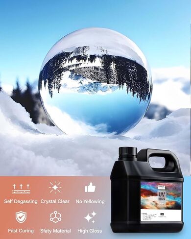 UV Resin 1000g UV Epoxy Resin Crystal Clear Ultraviolet Curing Epoxy Resin Kit for DIY Jewelry Making, Craft Decoration - Hard UV Glue Solar Cure Sunlight Activated Resin for Beginner in Saudi Arabia