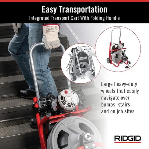 Ridgid 27013 K-400AF 115Volt C45IW Drum Machine with C45 Integral Wound Cable with Autofeed in Saudi Arabia