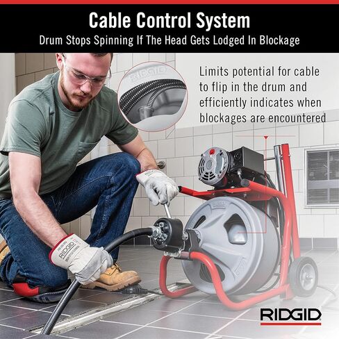 Ridgid 27013 K-400AF 115Volt C45IW Drum Machine with C45 Integral Wound Cable with Autofeed in Saudi Arabia