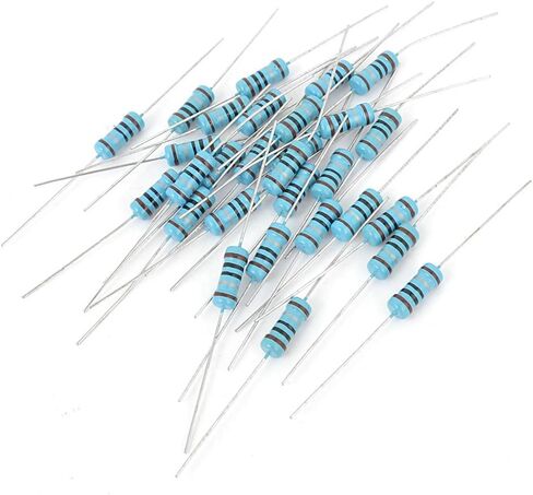 Uxcell 30pcs 1W 1٪ 1 Ohm مجموعة متنوعة من مقاومات الفيلم المعدنية المحورية المقاومة للاشتعال in Kuwait