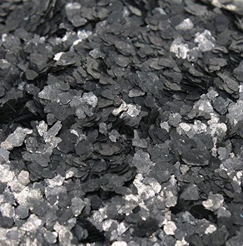 Black Natural Mica Flitter Flakes - 1 Ounce Bag - #311-4395 in Saudi Arabia