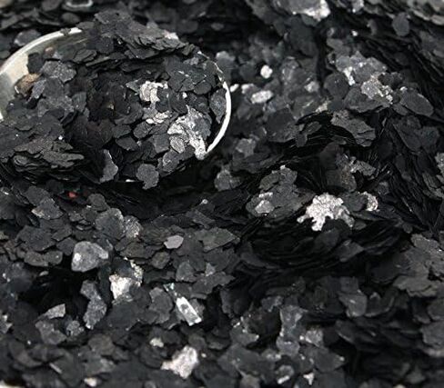 Black Natural Mica Flitter Flakes - 1 Ounce Bag - #311-4395 in Saudi Arabia
