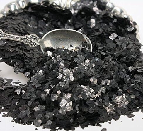 Black Natural Mica Flitter Flakes - 1 Ounce Bag - #311-4395 in Saudi Arabia