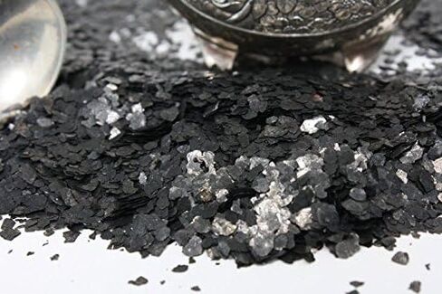 Black Natural Mica Flitter Flakes - 1 Ounce Bag - #311-4395 in Saudi Arabia