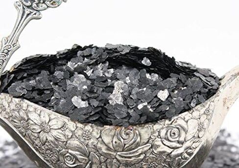 Black Natural Mica Flitter Flakes - 1 Ounce Bag - #311-4395 in Saudi Arabia