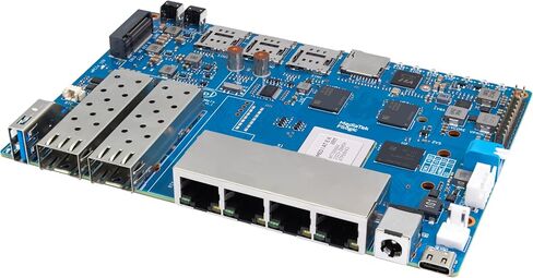 Banana Pi BPI-R4 WiFi 7 Wireless Dual-Band WiFi Router Board OpenWRT, with MediaTek MT7988A (Filogic 880) SoC, Support 2X 10GbE SFP and 4X GbE Gigabit Ethernet for NAS Smart Home Gateway (Bundle2) in Saudi Arabia