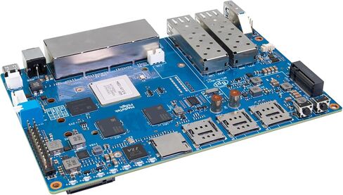 Banana Pi BPI-R4 WiFi 7 Wireless Dual-Band WiFi Router Board OpenWRT, with MediaTek MT7988A (Filogic 880) SoC, Support 2X 10GbE SFP and 4X GbE Gigabit Ethernet for NAS Smart Home Gateway (Bundle2) in Saudi Arabia