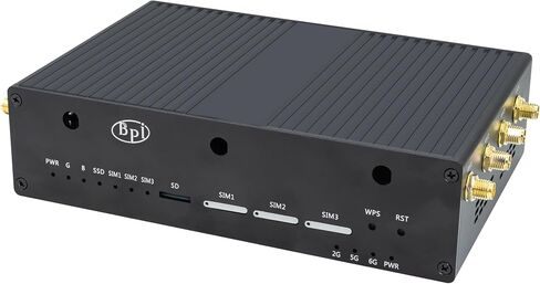 لوحة توجيه WiFi Banana Pi BPI-R4 WiFi 7 لاسلكية مزدوجة النطاق OpenWRT، مع MediaTek MT7988A (Filogic 880) SoC، تدعم 2X 10GbE SFP و4X GbE Gigabit Ethernet لبوابة المنزل الذكي NAS (الحزمة 2) in Saudi Arabia