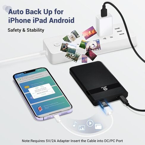 Auto-Backup-Hard-Drive-Enclosure 2.5-SATA-Enclosure-USB C-Hard-Disk-Enclosure Auto-Backup-External-Hard-Drive-Enclosure-for-iPhone Android-Backup-SSD-Enclosure 7mm 9.5mm SATA-External-HDD-Enclosure in Kuwait