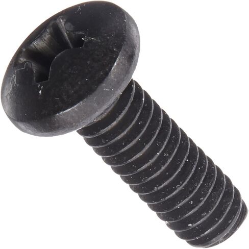Small Parts 18-8 Stainless Steel Machine Screw, Black Oxide Finish, Pan Head, Phillips Drive, Meets ASME B18.6.3, 3/16" Length, Fully Threaded, #6-32 UNC Threads (Pack of 100) in Saudi Arabia