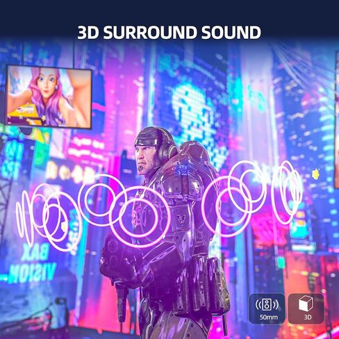 Premium 2.4GHz Wireless Gaming Headset for PC, PS5, Xbox, Switch, Mac, Tablet, Mobile, Multi-Platform Bluetooth Headphones with Retractable Mic, 3.5mm Wired Gaming Headset, Black in Saudi Arabia
