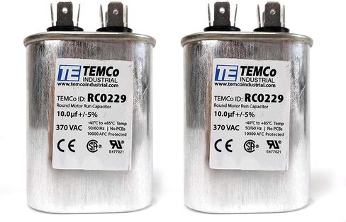 TEMCo 7.5 uf/MFD 370 VAC Volts Oval Run Capacitor 50/60 Hz AC Electric - Lot -1 in Saudi Arabia