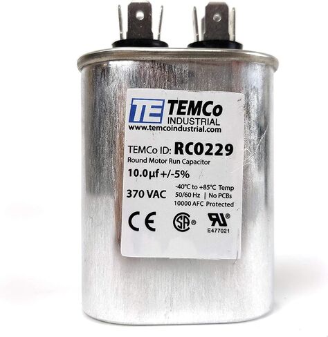TEMCo 7.5 uf/MFD 370 VAC Volts Oval Run Capacitor 50/60 Hz AC Electric - Lot -1 in Saudi Arabia
