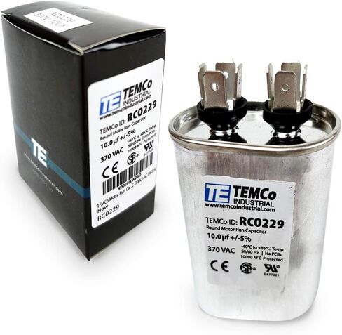 TEMCo 7.5 uf/MFD 370 VAC Volts Oval Run Capacitor 50/60 Hz AC Electric - Lot -1 in Saudi Arabia