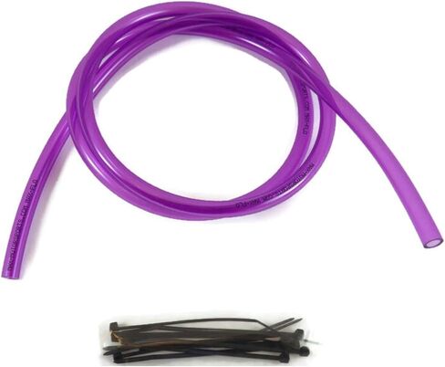 4' x 1/4 ID (6.4mm) x 3/8 OD Fuel Hose Line Mx ATV Dirtbike (Clear Purple) 1/4in ID x 3/8in OD in Saudi Arabia